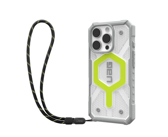 Чехол для мобильного телефона UAG iPhone 16 Pro Pathfinder Clear Magsafe Active Neon Lanyard (1144641BV01), изображение 2 Чехол для мобильного телефона UAG iPhone 16 Pro Pathfinder Clear Magsafe Active Neon Lanyard (1144641BV01), изображение 2