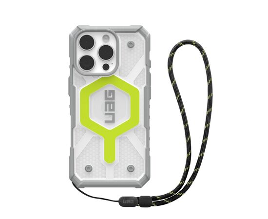 Чехол для мобильного телефона UAG iPhone 16 Pro Pathfinder Clear Magsafe Active Neon Lanyard (1144641BV01)