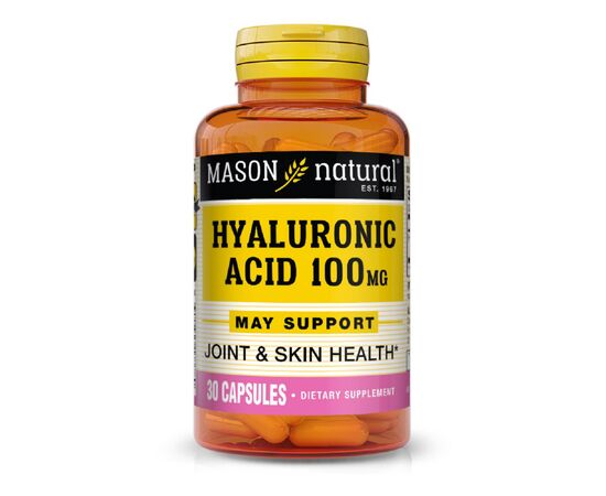 Вітамін Mason Natural Гіалуронова кислота 100мг, Hyaluronic Acid, 30 капсул (MAV-17778)