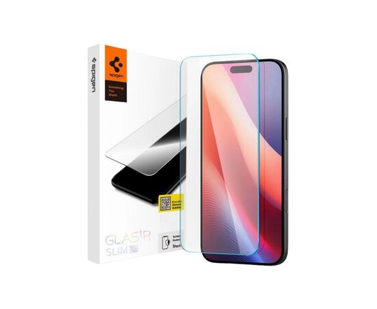 Стекло защитное Spigen iPhone 16 Plus/15 Plus Glas tR SLIM HD (1 Pack) (AGL06890)