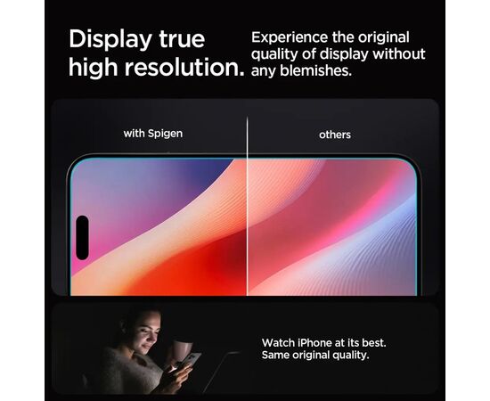 Стекло защитное Spigen iPhone 16 Pro Max Glas tR SLIM HD (1 Pack) (AGL07916), изображение 5 Стекло защитное Spigen iPhone 16 Pro Max Glas tR SLIM HD (1 Pack) (AGL07916), изображение 5