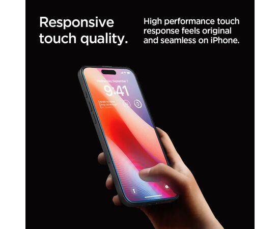 Стекло защитное Spigen iPhone 16 Pro Max Glas tR SLIM HD (1 Pack) (AGL07916), изображение 6 Стекло защитное Spigen iPhone 16 Pro Max Glas tR SLIM HD (1 Pack) (AGL07916), изображение 6