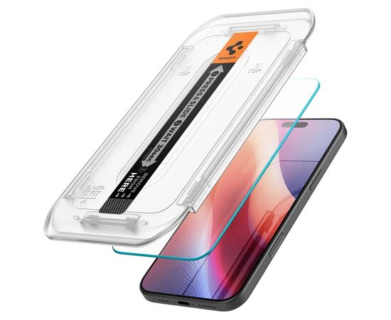 Стекло защитное Spigen iPhone 16 Pro Glas.tR EZ Fit (2 Pack) (AGL07928), изображение 2 Стекло защитное Spigen iPhone 16 Pro Glas.tR EZ Fit (2 Pack) (AGL07928), изображение 2