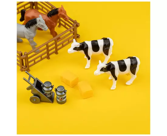 Ігровий набір Otamanko Веселий хутір (комбайн із причепом, коні, корови та вівця) (8828), зображення 2