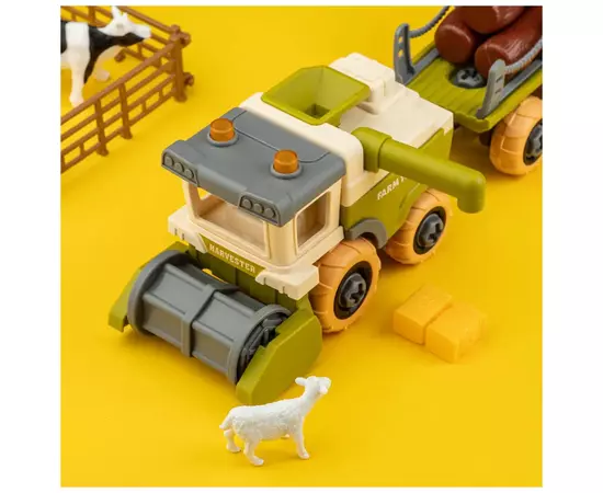 Ігровий набір Otamanko Веселий хутір (комбайн із причепом, коні, корови та вівця) (8828), зображення 3