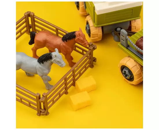 Ігровий набір Otamanko Веселий хутір (комбайн із причепом, коні, корови та вівця) (8828), зображення 4