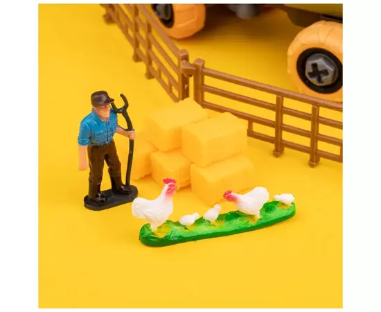 Игровой набор Otamanko Веселый хутор (комбайн с прицепом, фермер с овцами и курами) (8805), изображение 3 Игровой набор Otamanko Веселый хутор (комбайн с прицепом, фермер с овцами и курами) (8805), изображение 3