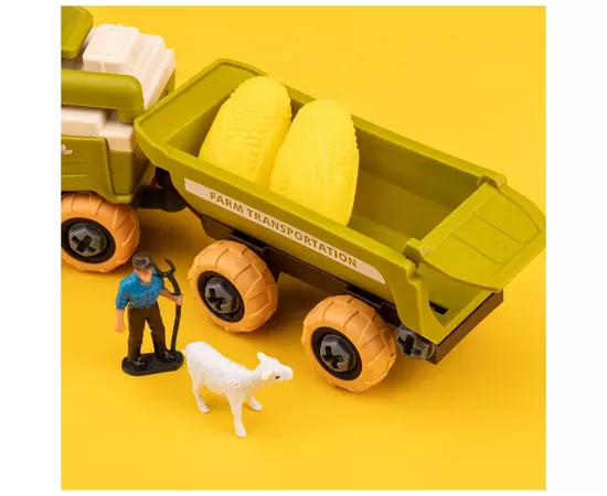 Игровой набор Otamanko Веселый хутор (комбайн с прицепом, фермер с овцами и курами) (8805), изображение 4 Игровой набор Otamanko Веселый хутор (комбайн с прицепом, фермер с овцами и курами) (8805), изображение 4