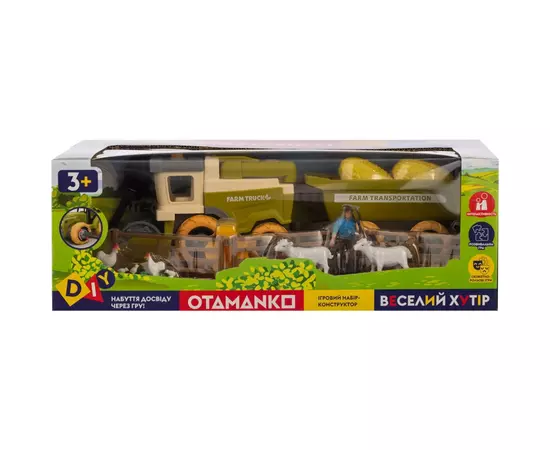 Игровой набор Otamanko Веселый хутор (комбайн с прицепом, фермер с овцами и курами) (8805), изображение 6 Игровой набор Otamanko Веселый хутор (комбайн с прицепом, фермер с овцами и курами) (8805), изображение 6