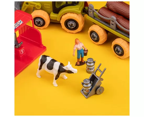Игровой набор Otamanko Веселый хутор (трактор с прицепом и молочная ферма с коровами) (8816K), изображение 3 Игровой набор Otamanko Веселый хутор (трактор с прицепом и молочная ферма с коровами) (8816K), изображение 3