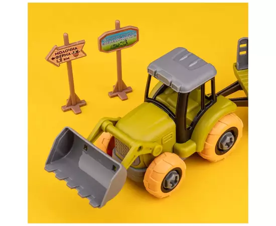 Игровой набор Otamanko Веселый хутор (трактор с прицепом и молочная ферма с коровами) (8816K), изображение 4 Игровой набор Otamanko Веселый хутор (трактор с прицепом и молочная ферма с коровами) (8816K), изображение 4