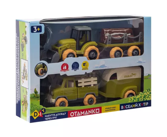 Игровой набор Otamanko Веселый хутор (трактор с прицепом, грузовик с прицепом и лошадь) (8832), изображение 9 Игровой набор Otamanko Веселый хутор (трактор с прицепом, грузовик с прицепом и лошадь) (8832), изображение 9