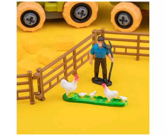 Ігровий набір Otamanko Веселий хутір (трактор із причепом, фермер із вівцями та курми) (8807), зображення 3