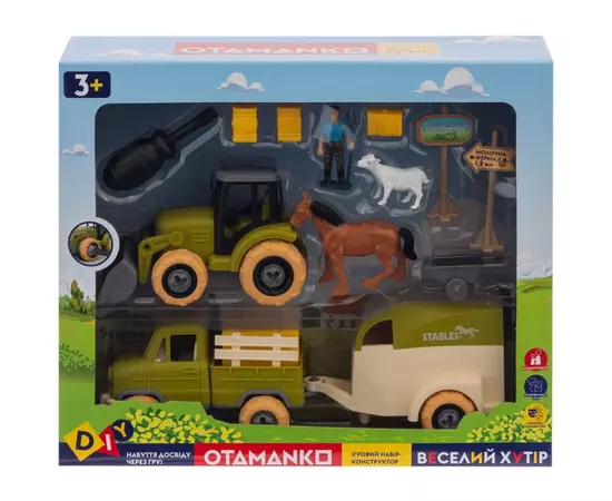 Игровой набор Otamanko Веселый хутор (трактор, грузовик, прицеп, фермер, лошадь, овца) (8827), изображение 7 Игровой набор Otamanko Веселый хутор (трактор, грузовик, прицеп, фермер, лошадь, овца) (8827), изображение 7