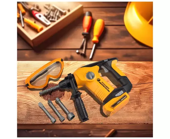 Ігровий набір Otamanko дриль на батарейках із 4 насадками жовта (T016A), зображення 10
