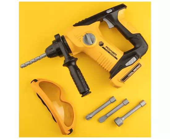 Ігровий набір Otamanko дриль на батарейках із 4 насадками жовта (T016A), зображення 2