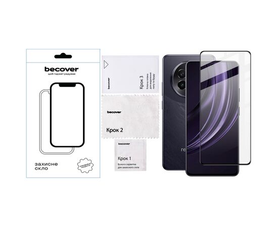 Стекло защитное BeCover Realme 13 Plus 5G Black (712502), изображение 4 Стекло защитное BeCover Realme 13 Plus 5G Black (712502), изображение 4