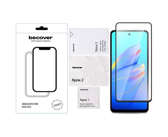 Стекло защитное BeCover Tecno Camon 30 (CL6) Black (712499), изображение 4 Стекло защитное BeCover Tecno Camon 30 (CL6) Black (712499), изображение 4