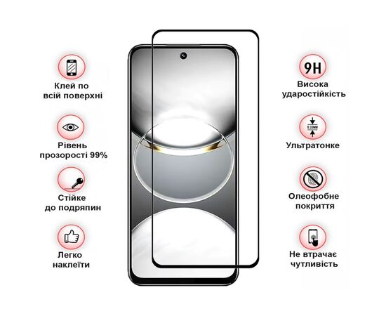 Скло захисне BeCover Tecno Spark 30 (KL6) Black (712500), зображення 3 Скло захисне BeCover Tecno Spark 30 (KL6) Black (712500), зображення 3