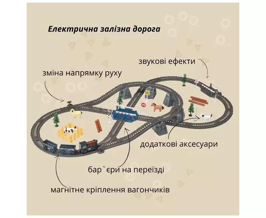 Залізниця Otamanko Мандрівний Експрес електрична залізниця 90 деталей (AU2885), зображення 6 Залізниця Otamanko Мандрівний Експрес електрична залізниця 90 деталей (AU2885), зображення 6