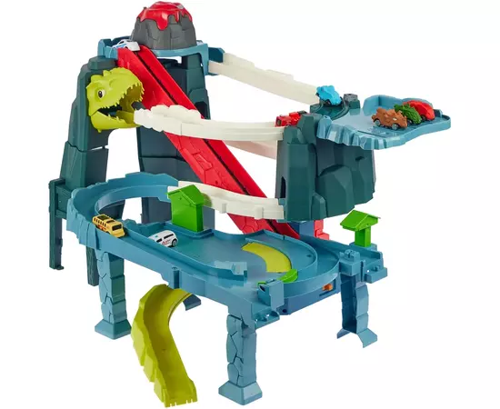 Игровой набор ZIPP Toys Dino автотрек-вулкан электрический, 8 машинок (5505A), изображение 2