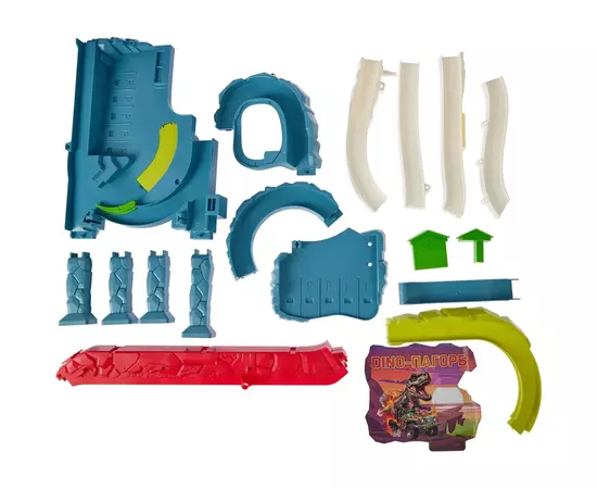 Игровой набор ZIPP Toys Dino автотрек-вулкан электрический, 8 машинок (5505A), изображение 3