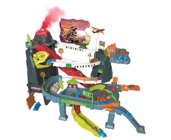 Ігровий набір ZIPP Toys Dino автотрек-вулкан електричний, 8 машинок (5505A)