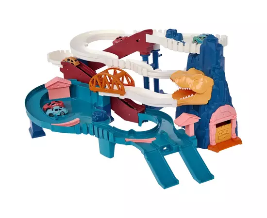Игровой набор ZIPP Toys Dino автотрек-серпантин электрический, 6 машинок (5501A), изображение 3