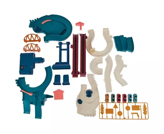 Игровой набор ZIPP Toys Dino автотрек-серпантин электрический, 6 машинок (5501A), изображение 5