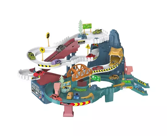 Игровой набор ZIPP Toys Dino автотрек-серпантин электрический, 6 машинок (5501A)