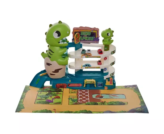Игровой набор ZIPP Toys Dino паркинг электрический, 6 машинок (3311A), изображение 2