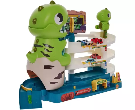 Игровой набор ZIPP Toys Dino паркинг электрический, 6 машинок (3311A), изображение 4