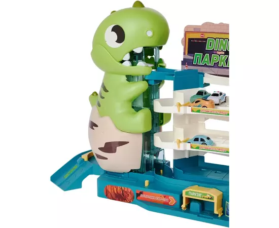 Игровой набор ZIPP Toys Dino паркинг электрический, 6 машинок (3311A), изображение 5