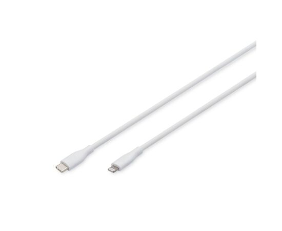 Дата кабель USB-C to Lightning 2.0m USB 2.0 60W silicone white Digitus (AK-600110-020-W)