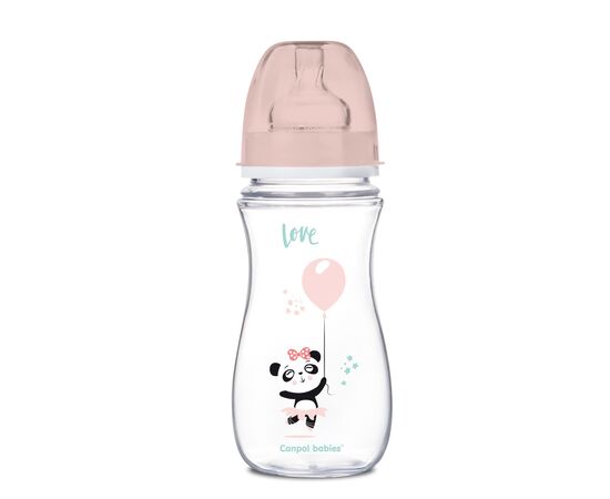 Пляшечка для годування Canpol babies антиколькова EasyStart - Toys з широким отвором 300 мл (35/222_pin)