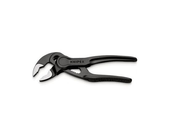 Клещи KNIPEX COBRA XS переставні з фіксатором, 28 мм (1"), под ключ 24 мм, L-100 мм, Cr-V (87 00 100), изображение 2 Клещи KNIPEX COBRA XS переставні з фіксатором, 28 мм (1"), под ключ 24 мм, L-100 мм, Cr-V (87 00 100), изображение 2