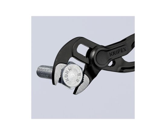 Клещи KNIPEX COBRA XS переставні з фіксатором, 28 мм (1"), под ключ 24 мм, L-100 мм, Cr-V (87 00 100), изображение 4 Клещи KNIPEX COBRA XS переставні з фіксатором, 28 мм (1"), под ключ 24 мм, L-100 мм, Cr-V (87 00 100), изображение 4