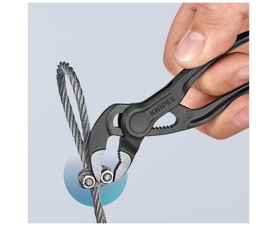 Клещи KNIPEX COBRA XS переставні з фіксатором, 28 мм (1"), под ключ 24 мм, L-100 мм, Cr-V (87 00 100), изображение 9 Клещи KNIPEX COBRA XS переставні з фіксатором, 28 мм (1"), под ключ 24 мм, L-100 мм, Cr-V (87 00 100), изображение 9