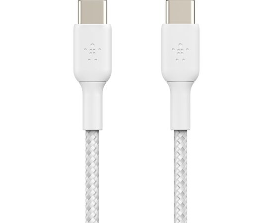 Дата кабель USB-C to USB-C 2.0m 60W White Belkin (CAB004BT2MWH), изображение 2 Дата кабель USB-C to USB-C 2.0m 60W White Belkin (CAB004BT2MWH), изображение 2