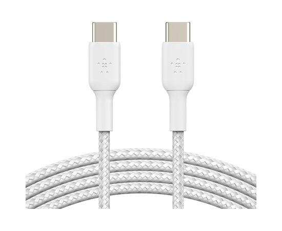 Дата кабель USB-C to USB-C 2.0m 60W White Belkin (CAB004BT2MWH)