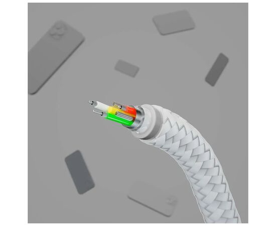Дата кабель USB-C to USB-C 2.0m 60W White Belkin (CAB011BT2MWH), изображение 7 Дата кабель USB-C to USB-C 2.0m 60W White Belkin (CAB011BT2MWH), изображение 7