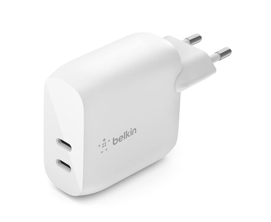 Зарядное устройство Belkin 40W 2хUSB-С PD white (WCB006VFWH)