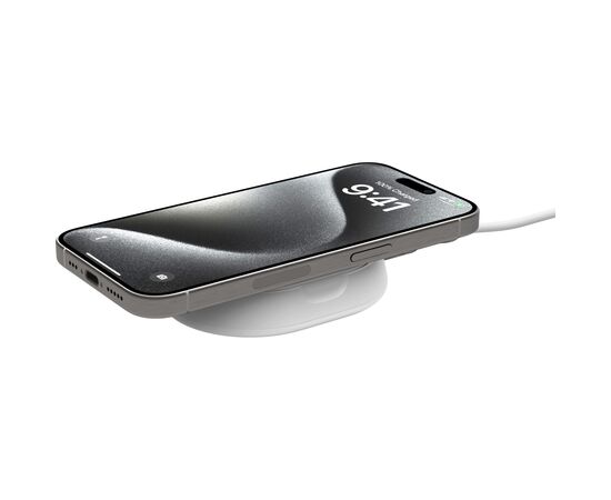 Зарядное устройство Belkin 15W Magnetic Stand Qi2 20W adapter USB-C white (WIA008VFWH), изображение 6 Зарядное устройство Belkin 15W Magnetic Stand Qi2 20W adapter USB-C white (WIA008VFWH), изображение 6