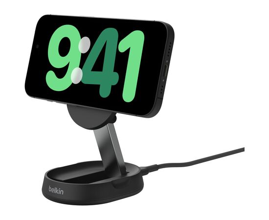 Зарядное устройство Belkin 15W Magnetic Stand Qi2 20W adapter USB-C black (WIA008VFBK), изображение 8 Зарядное устройство Belkin 15W Magnetic Stand Qi2 20W adapter USB-C black (WIA008VFBK), изображение 8
