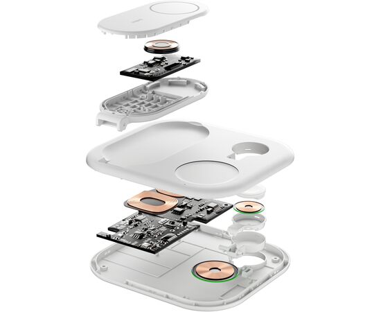 Зарядное устройство Belkin 3in1 Magnetic Foldable iPhone/Watch/AirPods Qi2 15W white (WIZ029VFWH), изображение 11 Зарядное устройство Belkin 3in1 Magnetic Foldable iPhone/Watch/AirPods Qi2 15W white (WIZ029VFWH), изображение 11