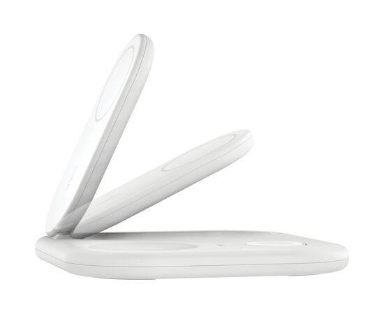 Зарядное устройство Belkin 3in1 Magnetic Foldable iPhone/Watch/AirPods Qi2 15W white (WIZ029VFWH), изображение 3 Зарядное устройство Belkin 3in1 Magnetic Foldable iPhone/Watch/AirPods Qi2 15W white (WIZ029VFWH), изображение 3