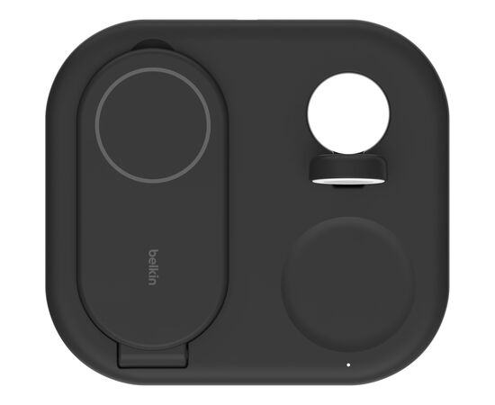 Зарядное устройство Belkin 3in1 Magnetic Foldable iPhone/Watch/AirPods Qi2 15W black (WIZ029VFBK), изображение 2 Зарядное устройство Belkin 3in1 Magnetic Foldable iPhone/Watch/AirPods Qi2 15W black (WIZ029VFBK), изображение 2