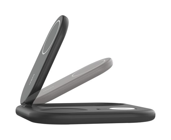 Зарядное устройство Belkin 3in1 Magnetic Foldable iPhone/Watch/AirPods Qi2 15W black (WIZ029VFBK), изображение 4 Зарядное устройство Belkin 3in1 Magnetic Foldable iPhone/Watch/AirPods Qi2 15W black (WIZ029VFBK), изображение 4