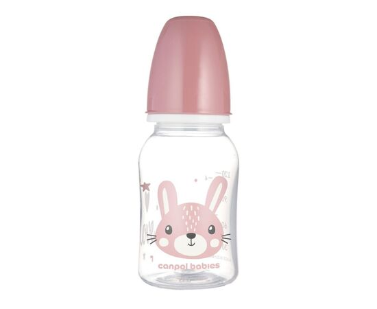 Бутылочка для кормления Canpol babies Cute Animals стандартна 120 мл рожева рожев (11/851_pin)
