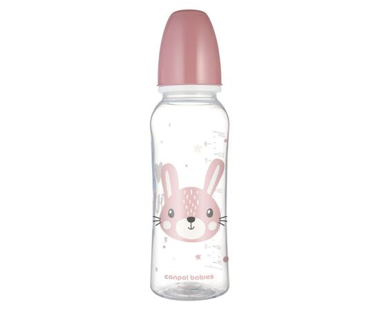 Бутылочка для кормления Canpol babies Cute Animals стандартна 250 мл рожева рожев (11/841_pin)